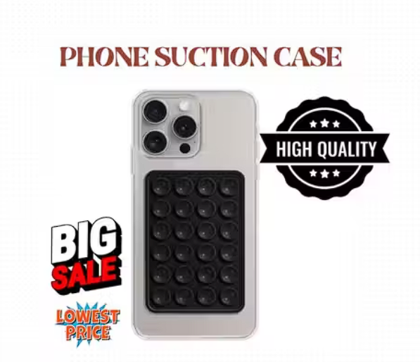 Black Silicone Suction Phone Holder
