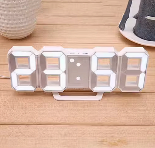 3D LED Digital Wall Clock