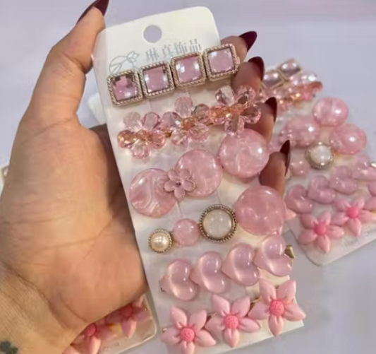6-Piece Korean Metal Hair Clip Set