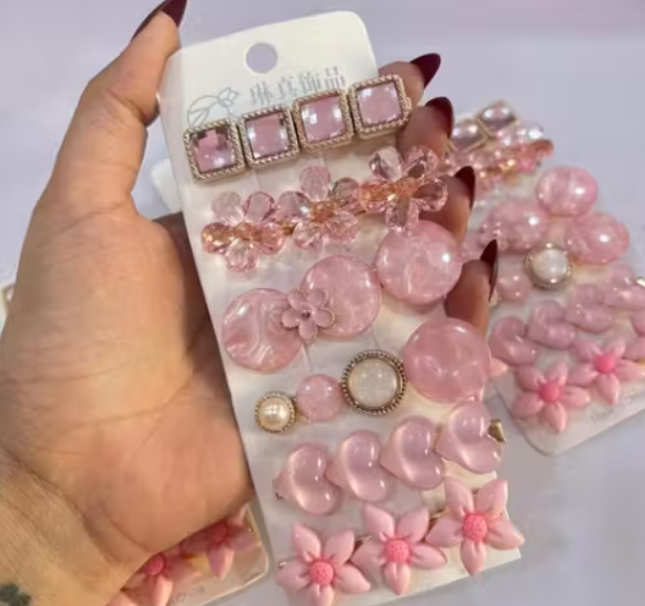 6-Piece Korean Metal Hair Clip Set