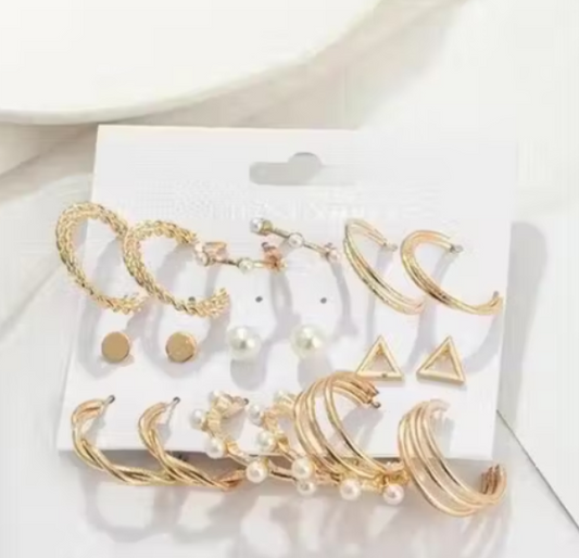 9 Gold-Plated Earrings from Joseon Dynasty