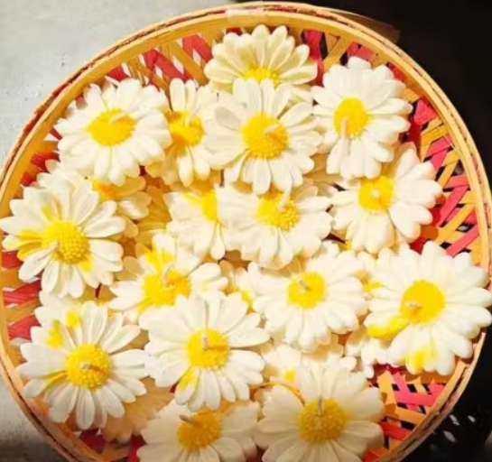Floral Soy Wax Scented Candle Set – Pack of 4