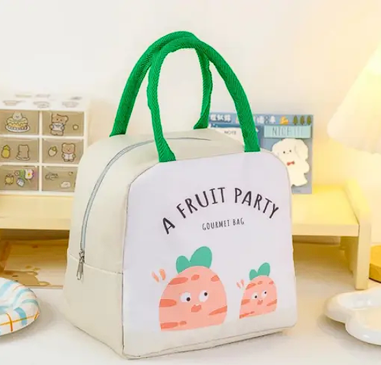 Cute Fruit Print Insulated Tiffin Bag